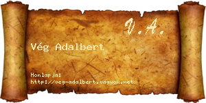 Vég Adalbert névjegykártya